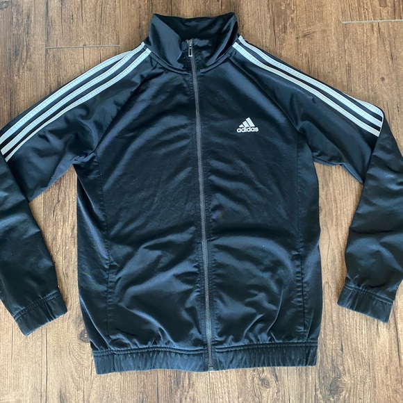 Adidas Black Track Jacket with Stripes woman M - Picture 1 of 6